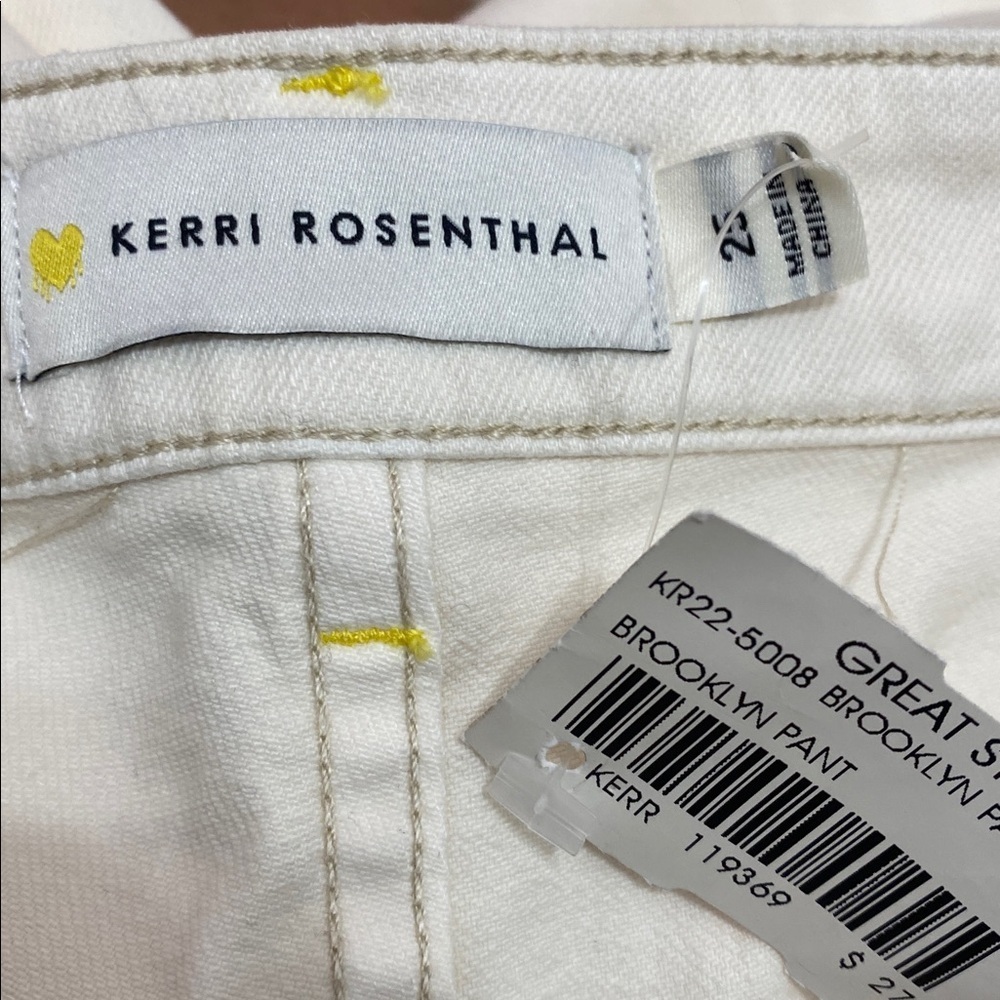NWT KERRI Rosenthal Cream Flare & Wide Leg Jeans - Picture 5 of 10